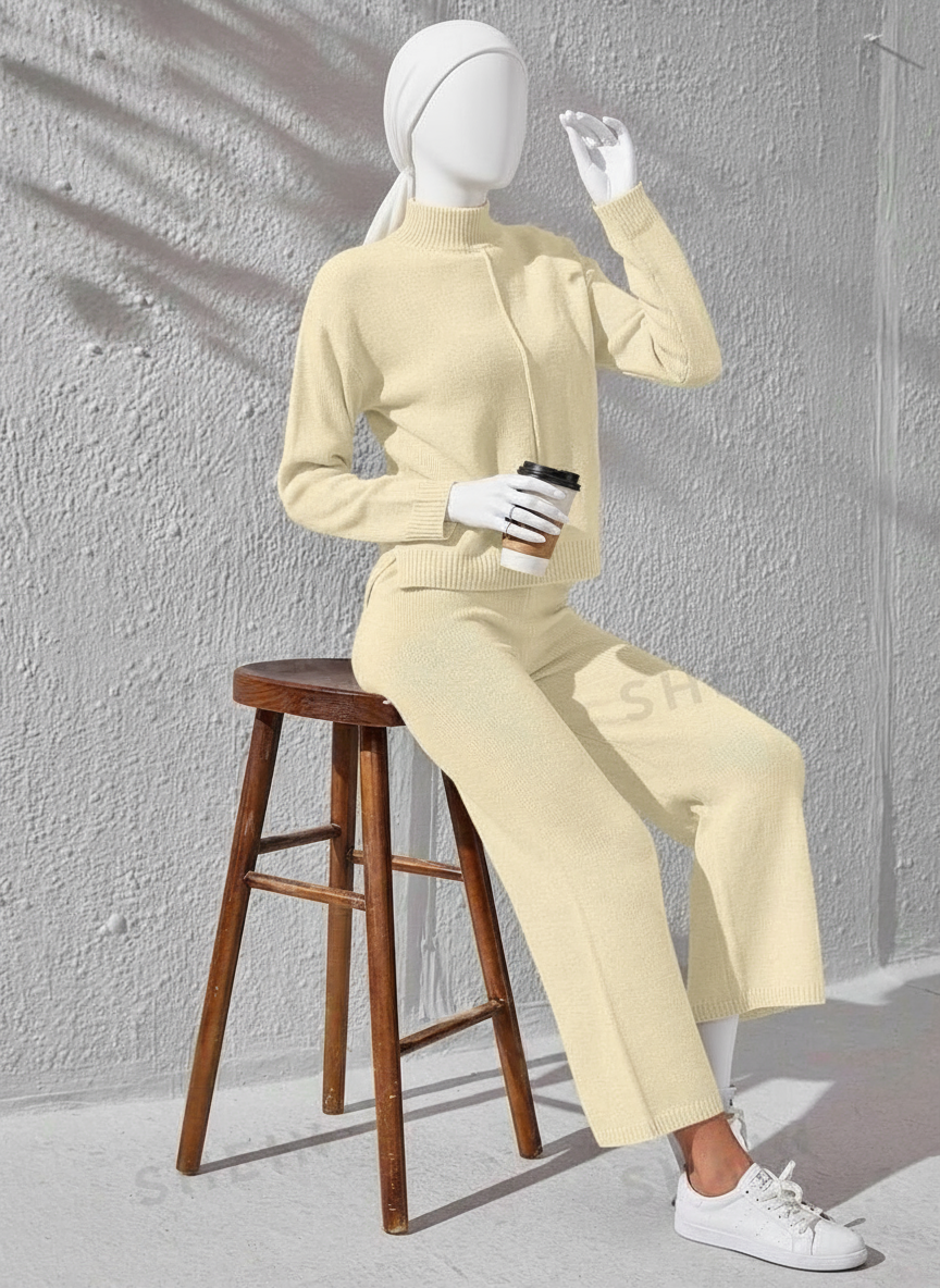 Winter Yellow Basic 2 PC Co-Ord Set