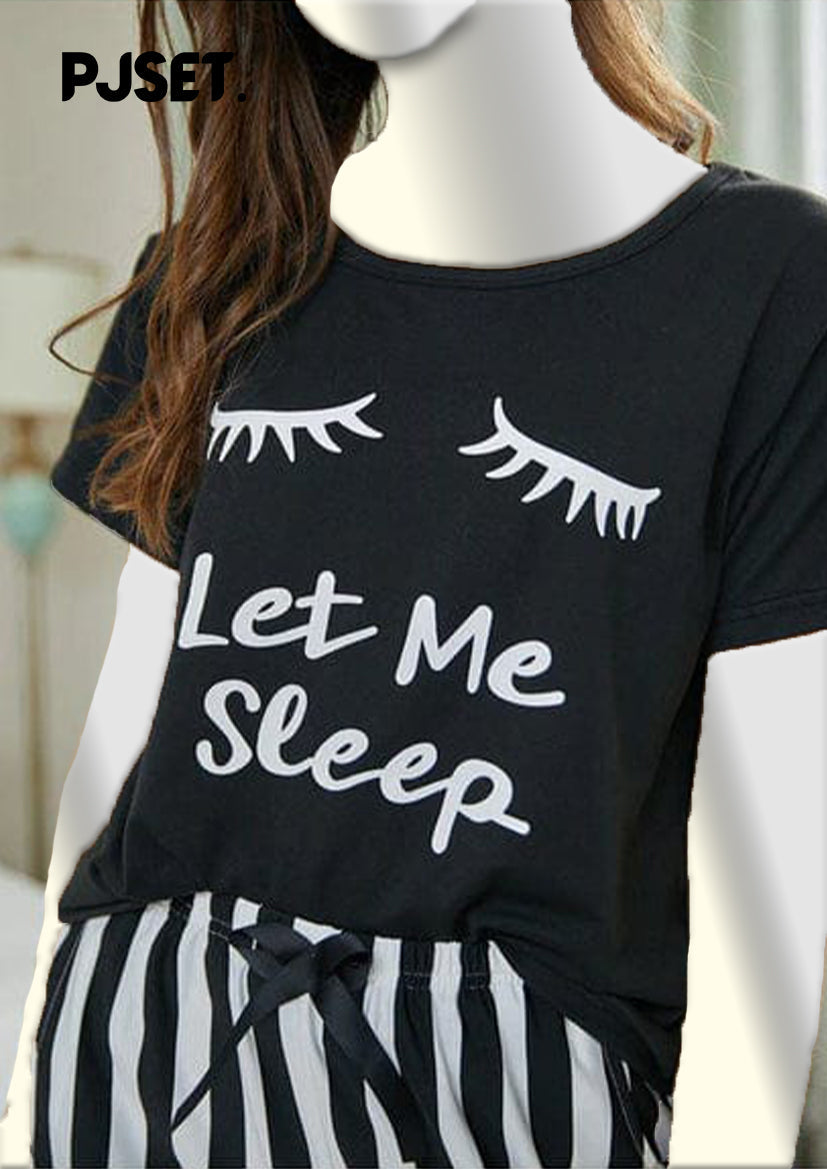 Let me Sleep  Printed Night Suit