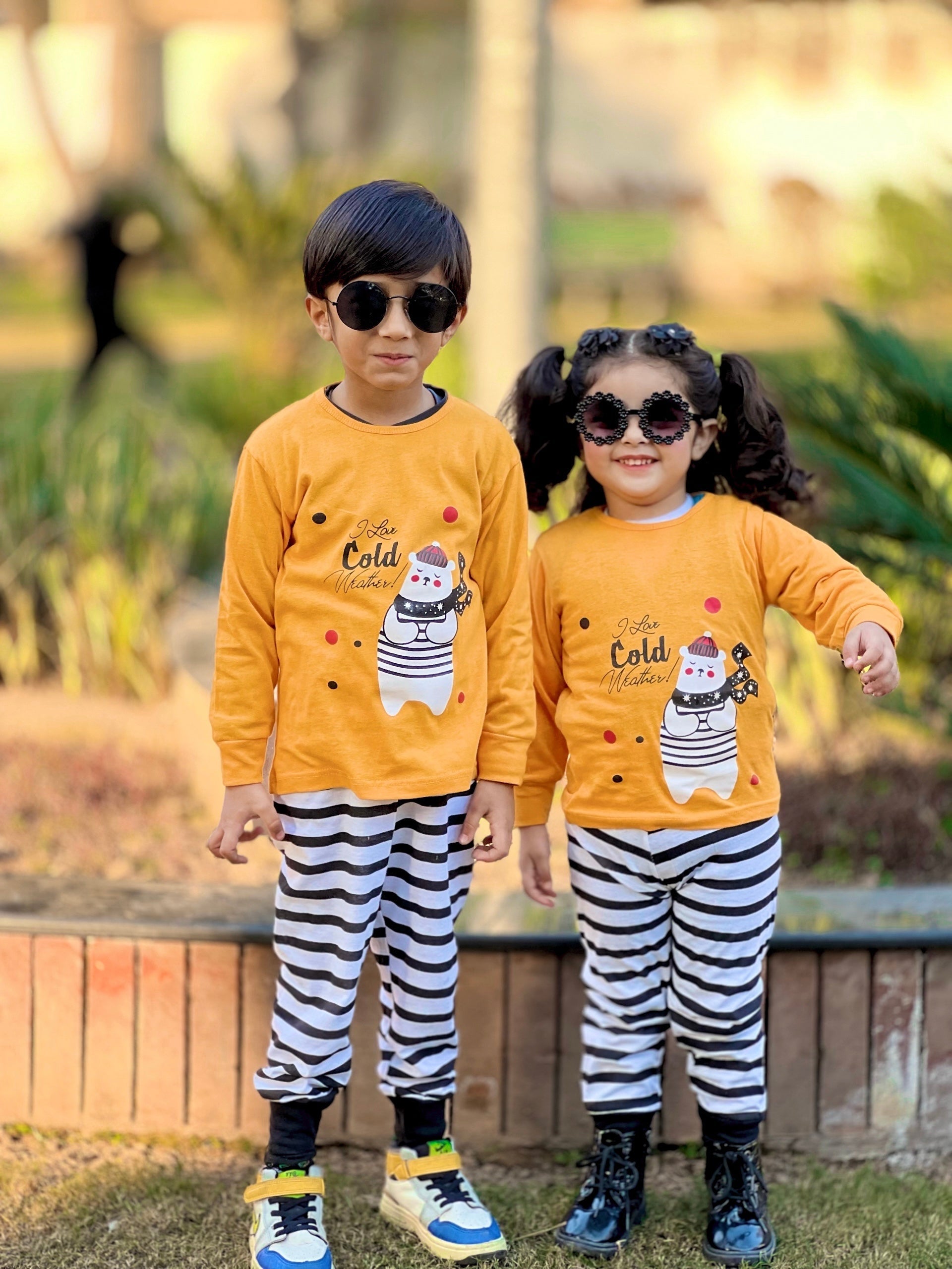 Yellow Cute Panda Kids Wear