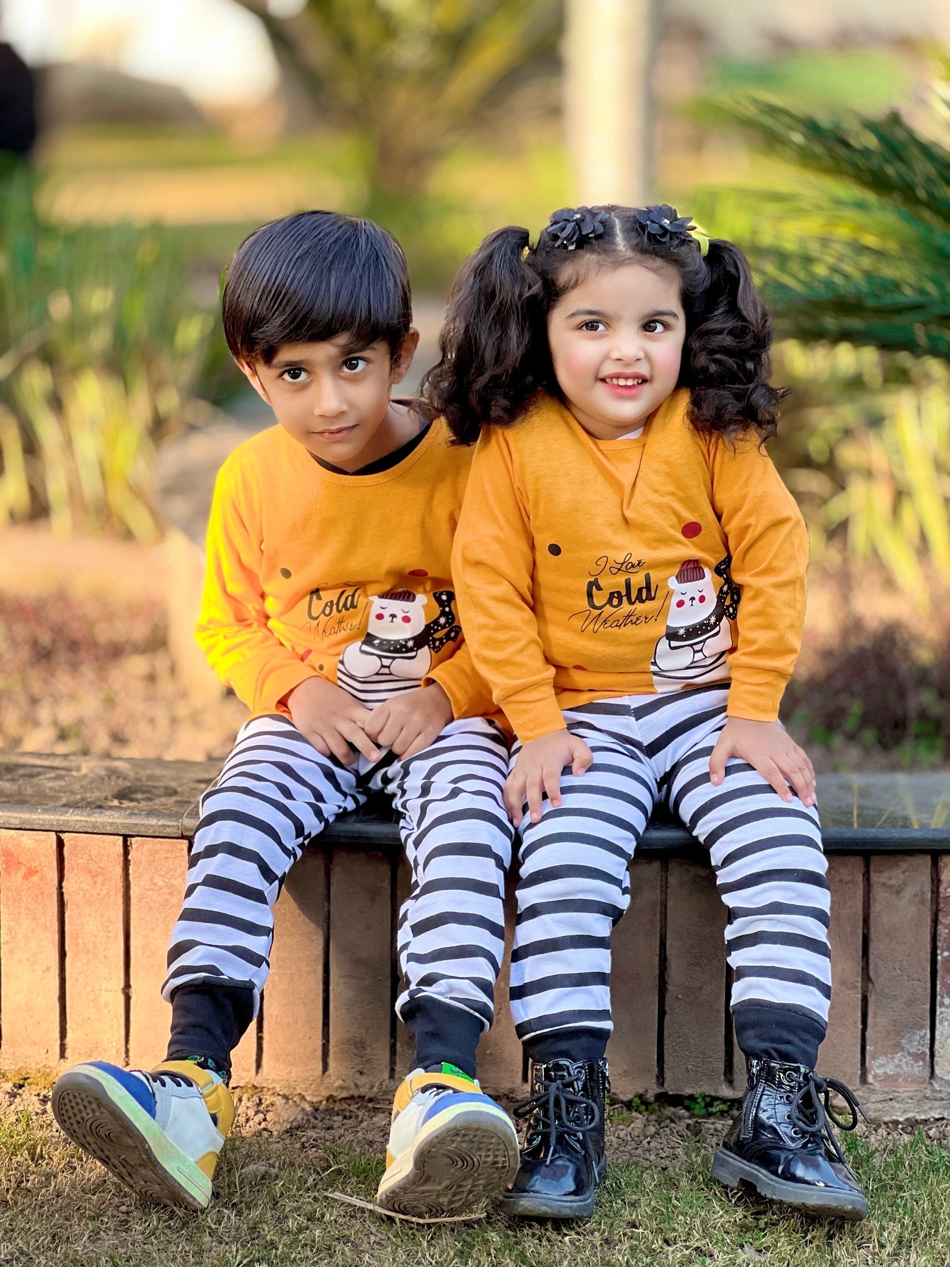 Yellow Cute Panda Kids Wear