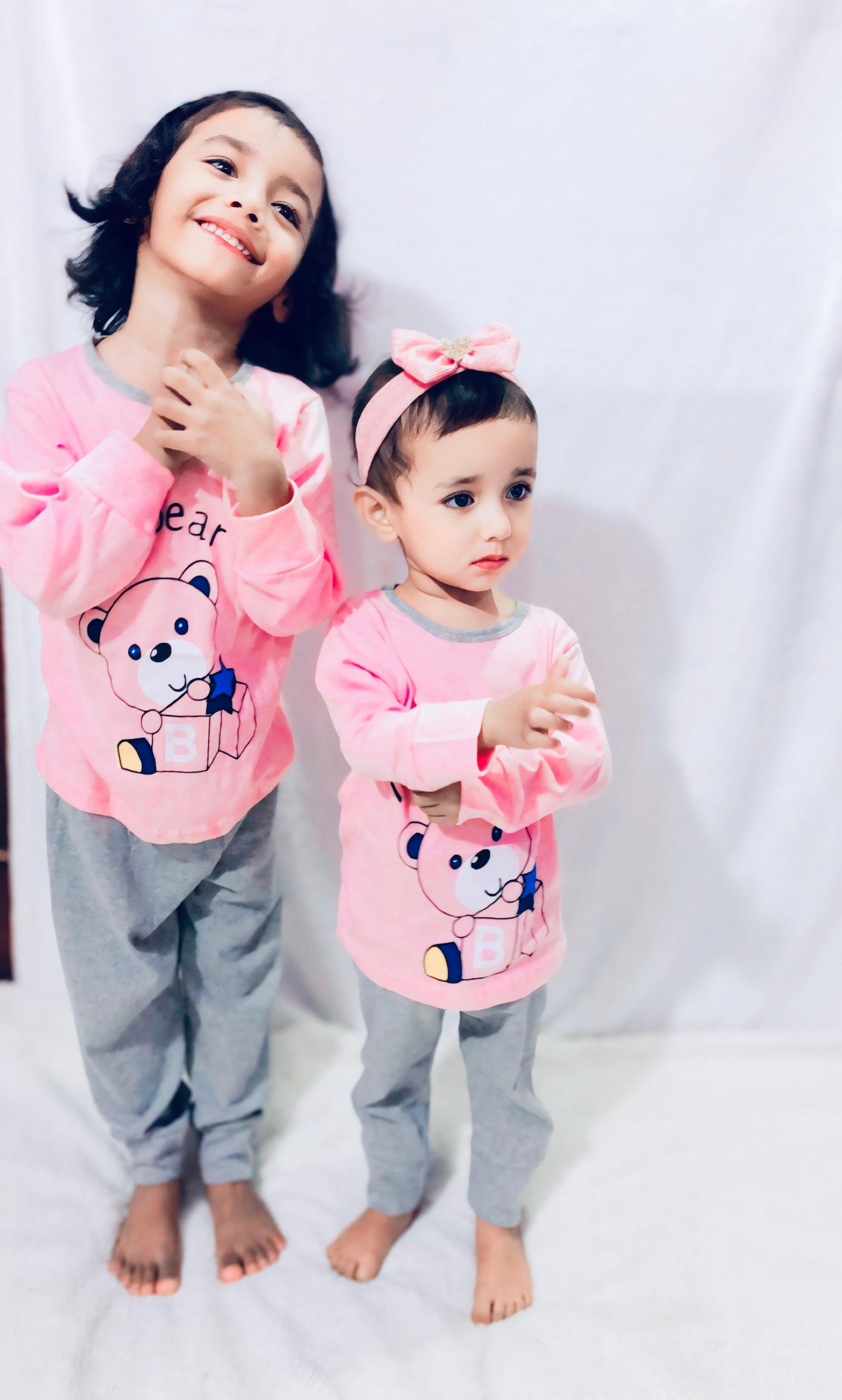 Pink Love Bear Kids Wear