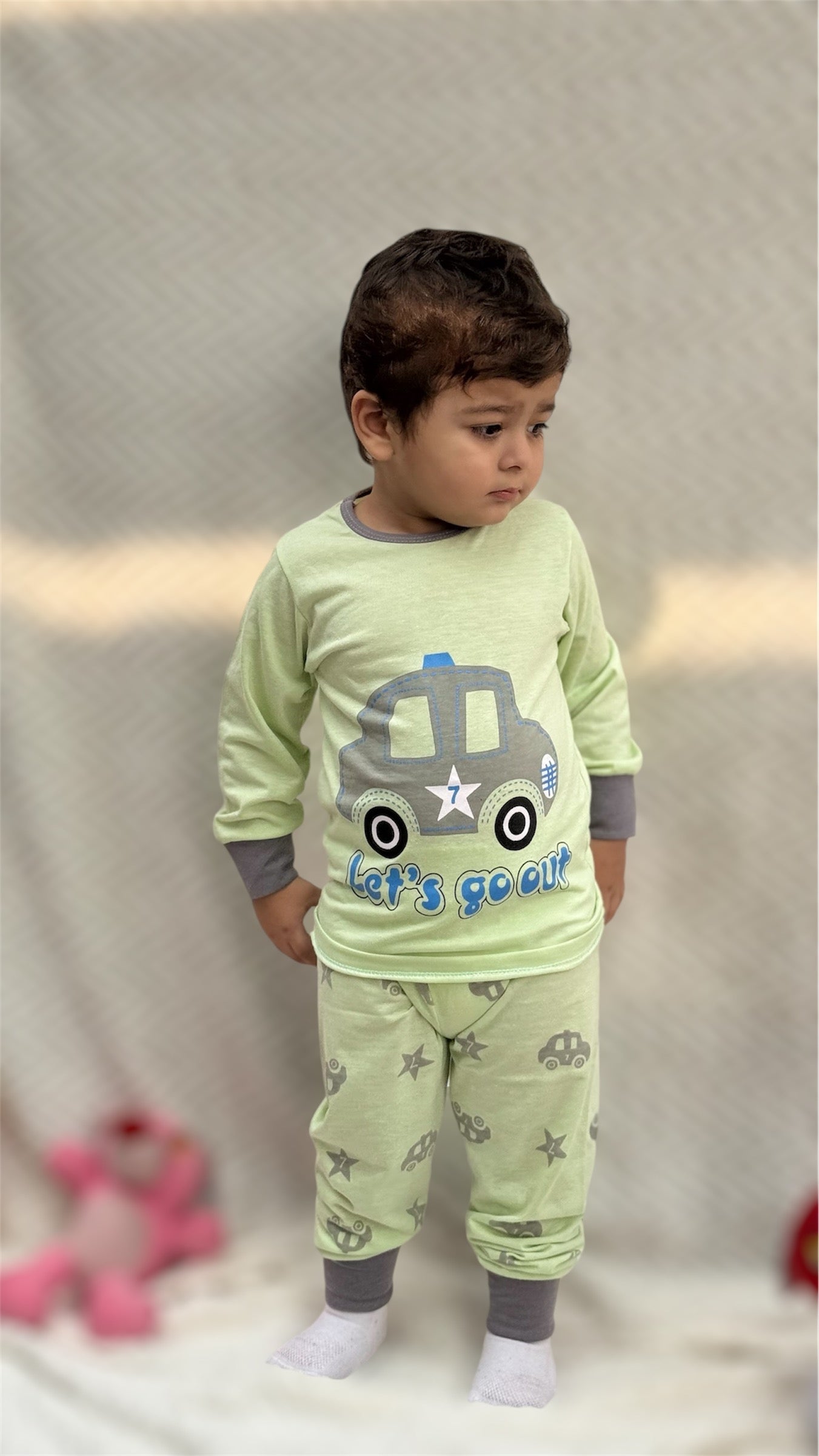 Green Car Kids Wear