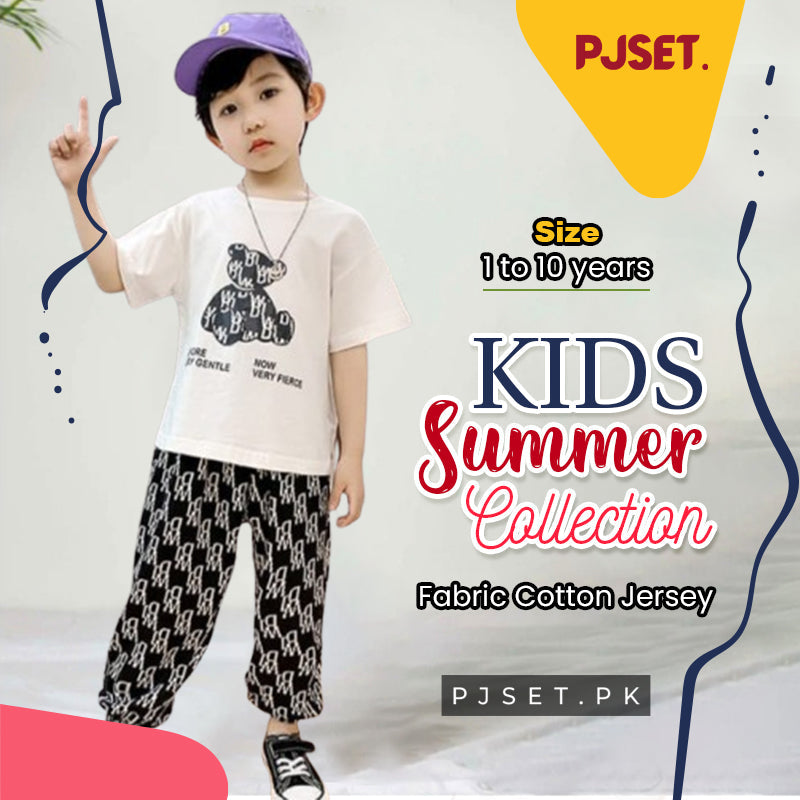 Black Panda Half Sleeve Kids Suit (Each)