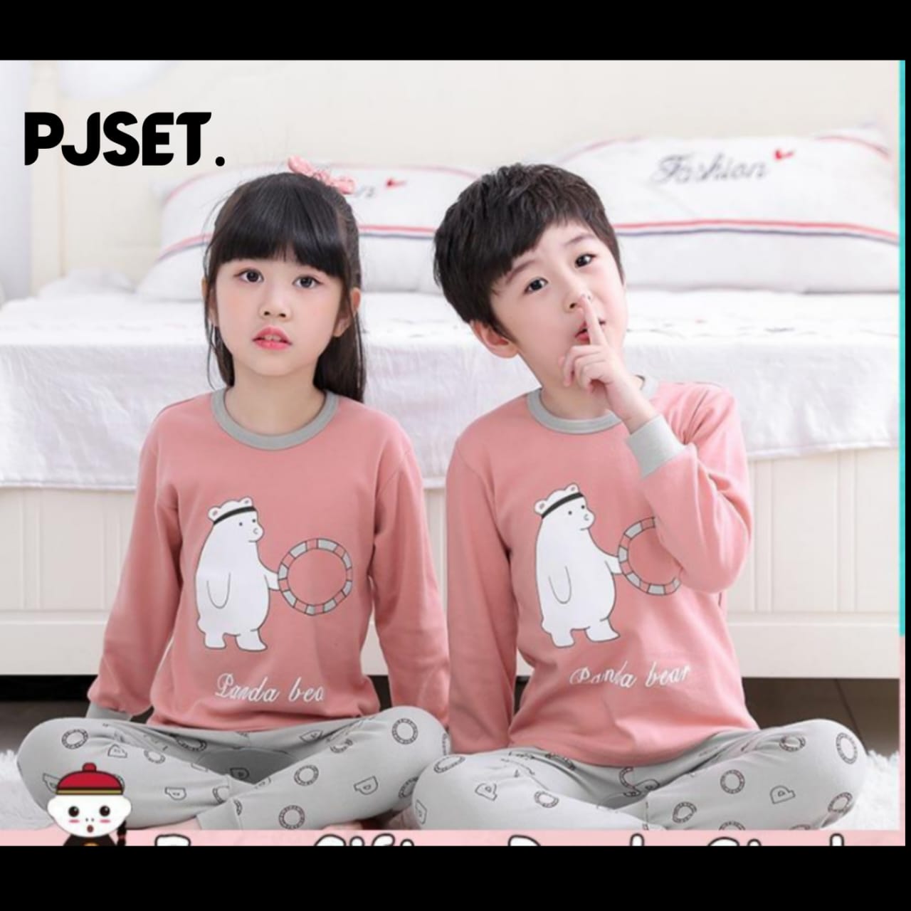 White Ring Bear Kids Wear