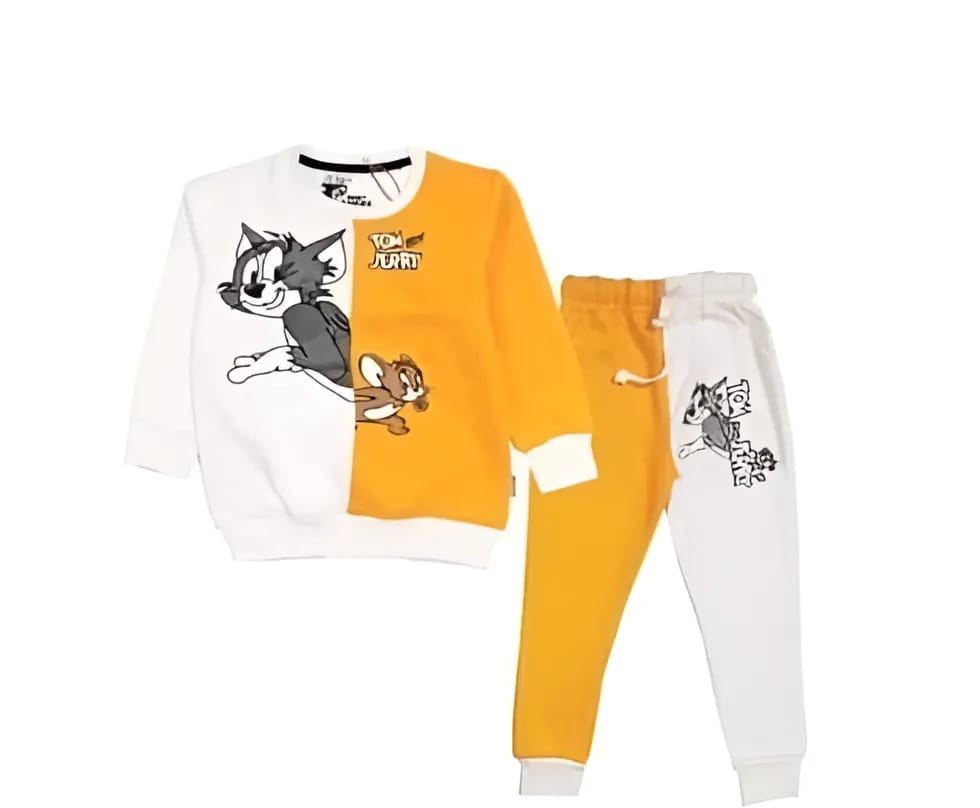 Fleece Fabric Tom & Jerry Printed Suit  ( Each )