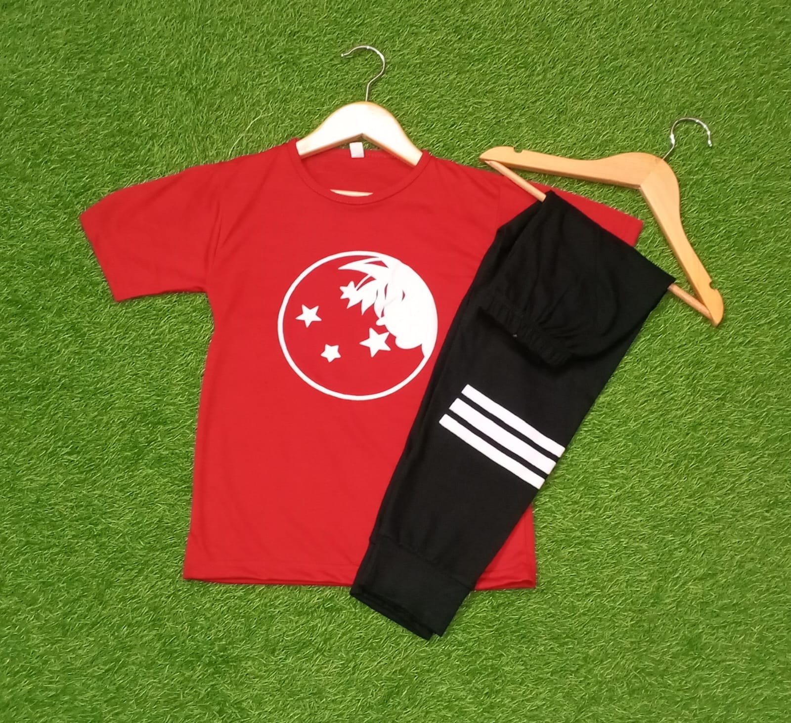 Red Moon Printed Half Sleeve Kids Suit (Each)