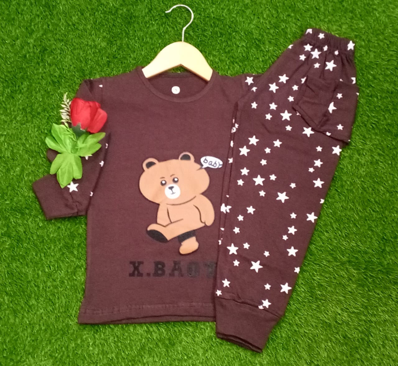 Brown Star Bear Kids Wear