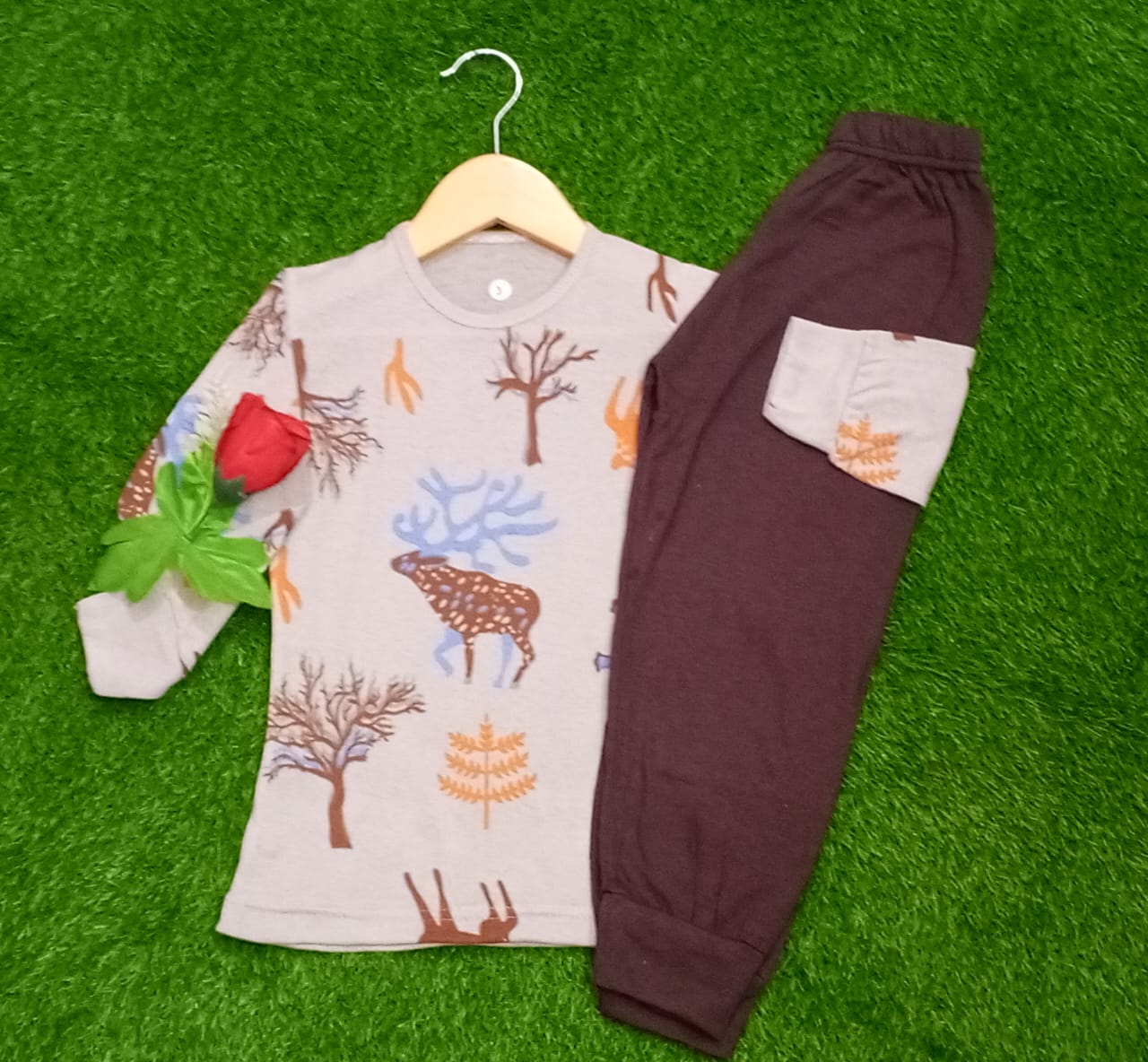 Grey Tree and Swamp Dear Kids Wear