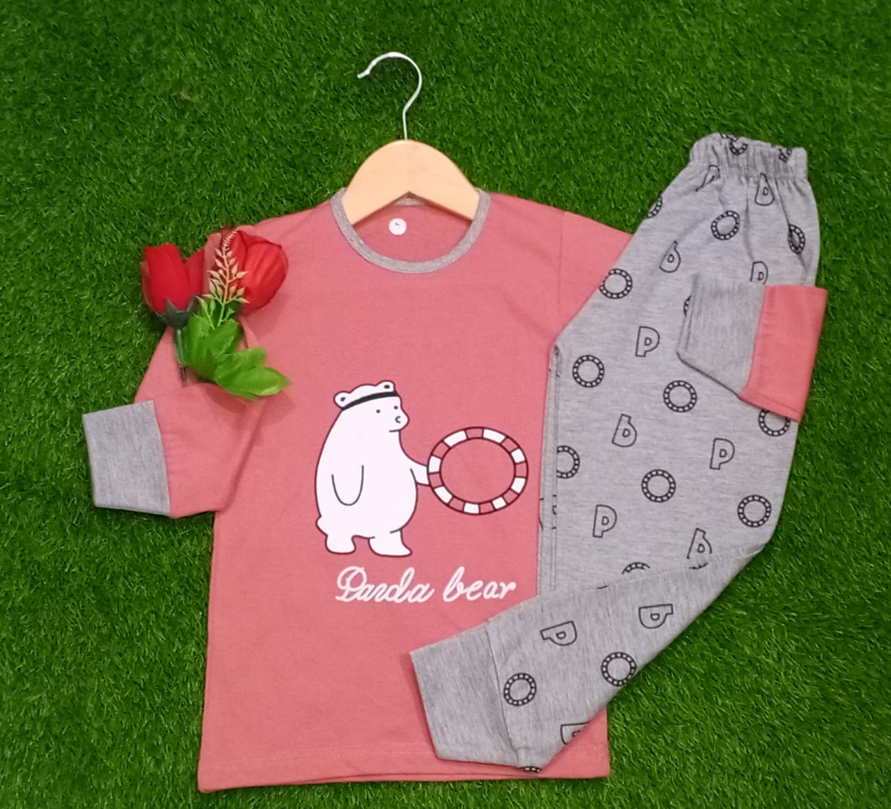 White Ring Bear Kids Wear