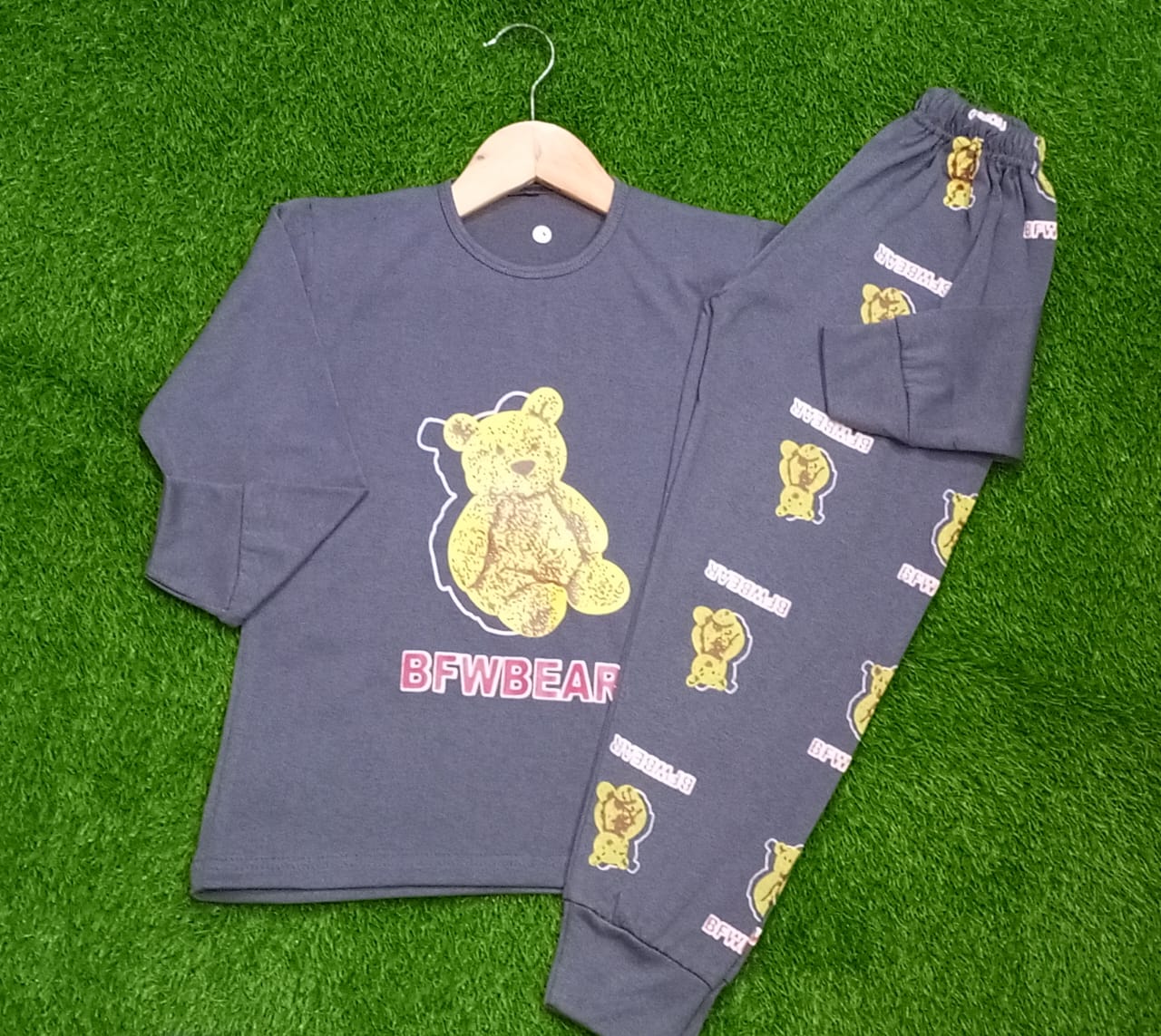 Grey Teddy Bear Kids Wear