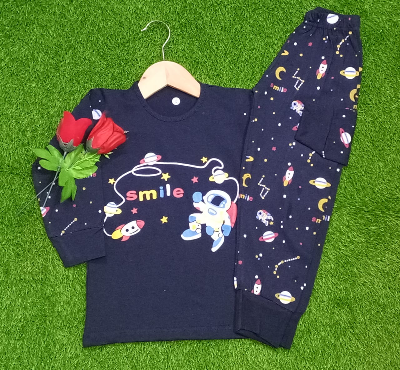 Blue Spaceship Kids Wear