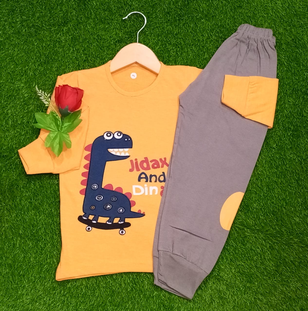 Yellow Dino Kids Wear