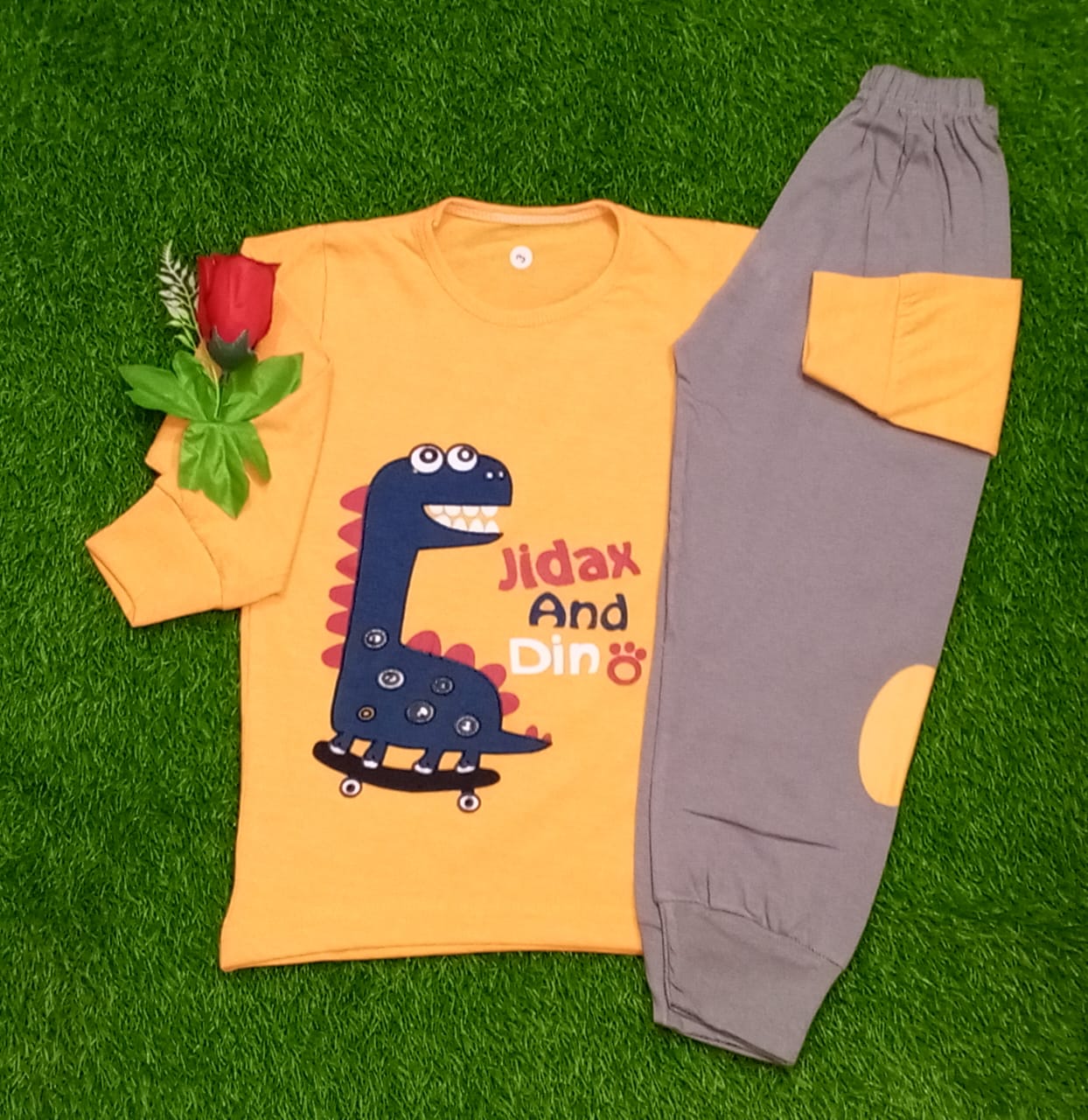 Yellow Dino Kids Wear