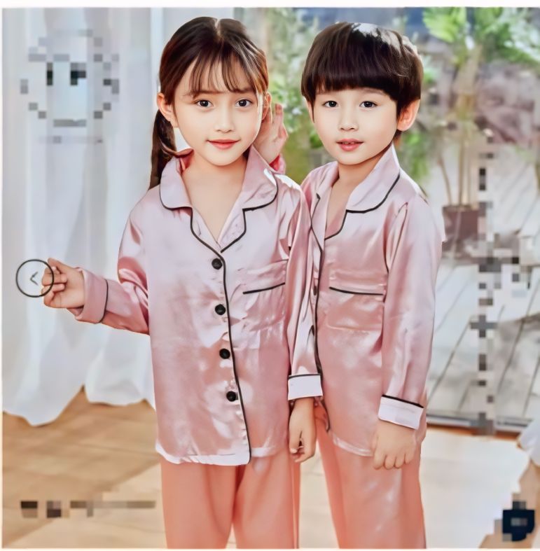 Pink Silk Pajamas  Set