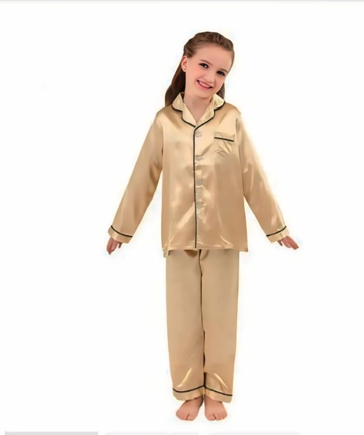 Golden Silk Pajamas  Set