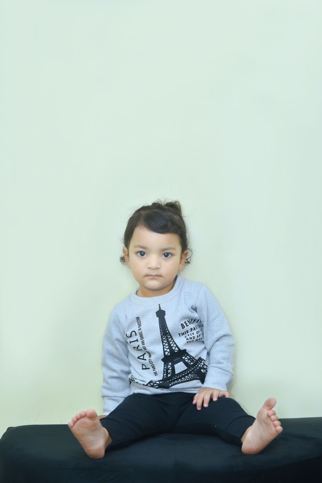 Fleece Fabric Grey Paris Printed Suit  ( Each )