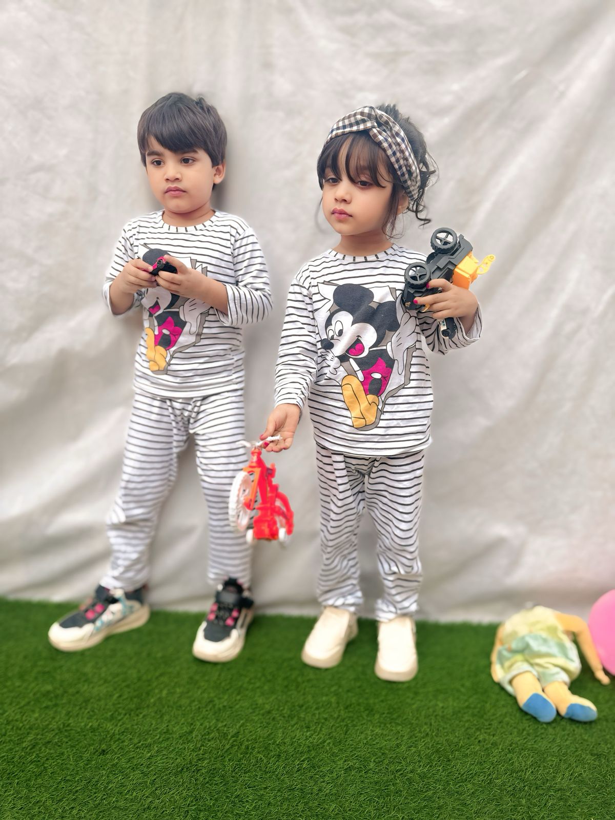 Black Line Mickey  Kids Wear