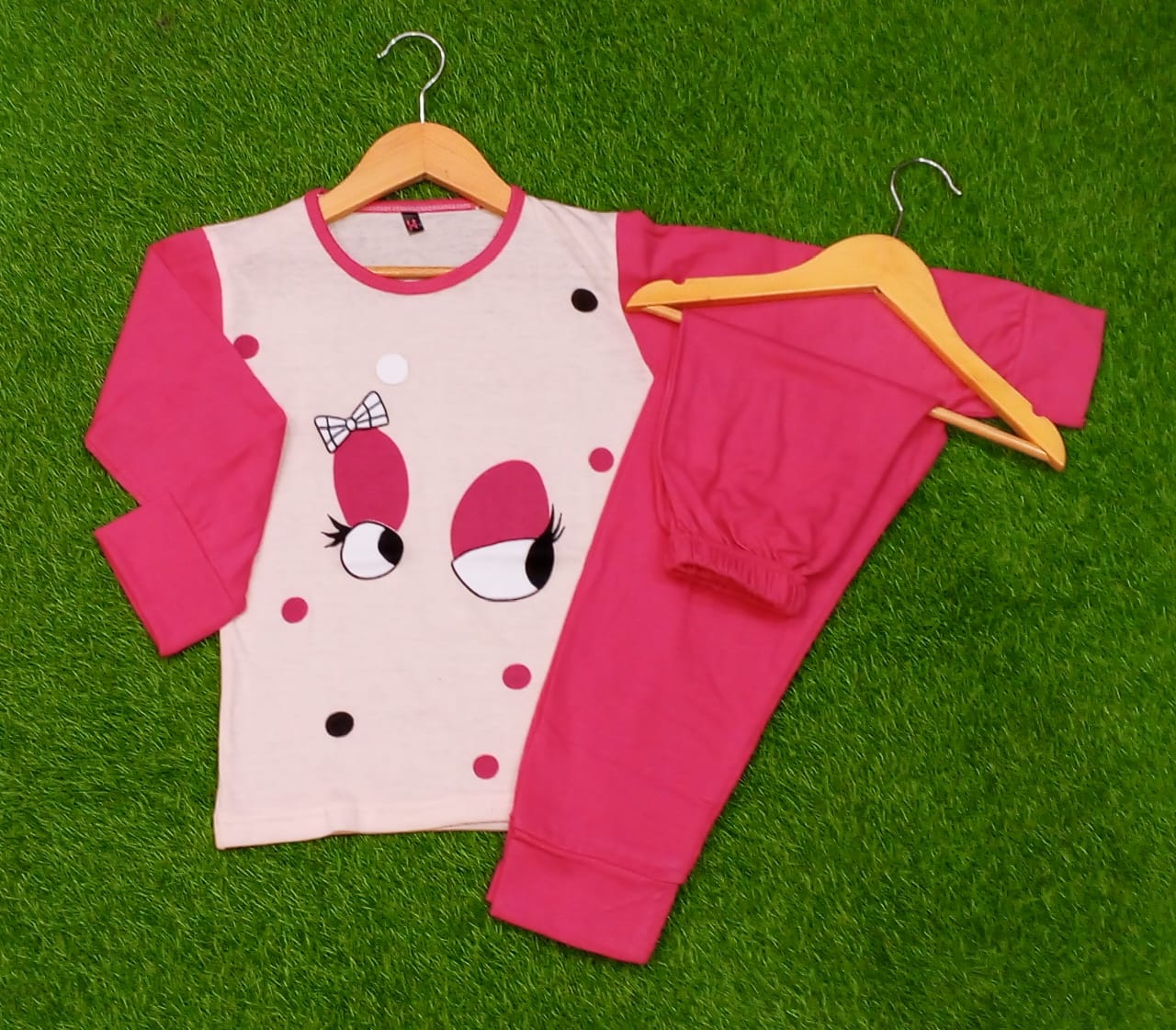 Pink Eyes  Half Sleeve Kids Suit (Each)