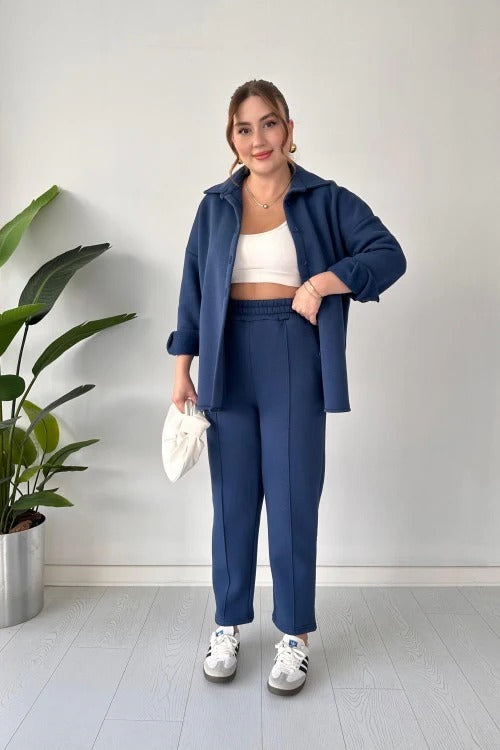 Winter Button Style 2 PC Co-Ord Set