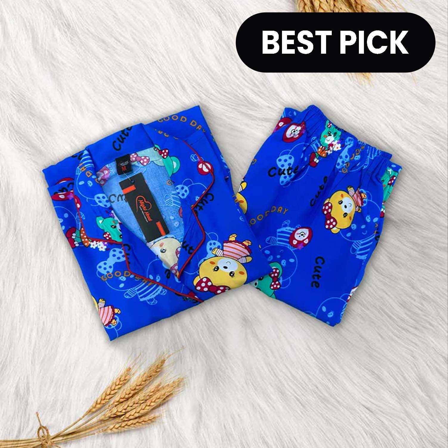 Imported Linen Printed Blue Skies PJ Set-LP7