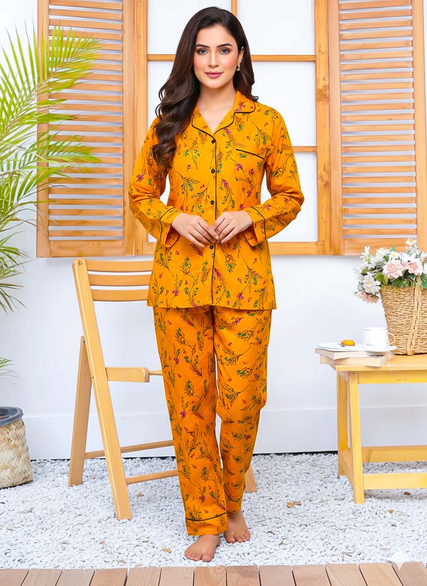 Imported Linen Printed Warm Glow PJ Set-LP9