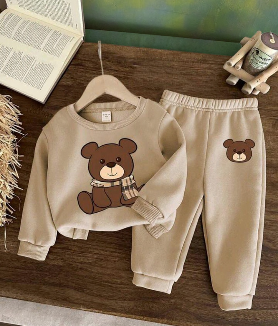 Brown Bear Printed Kids Winter Suit ( Each )