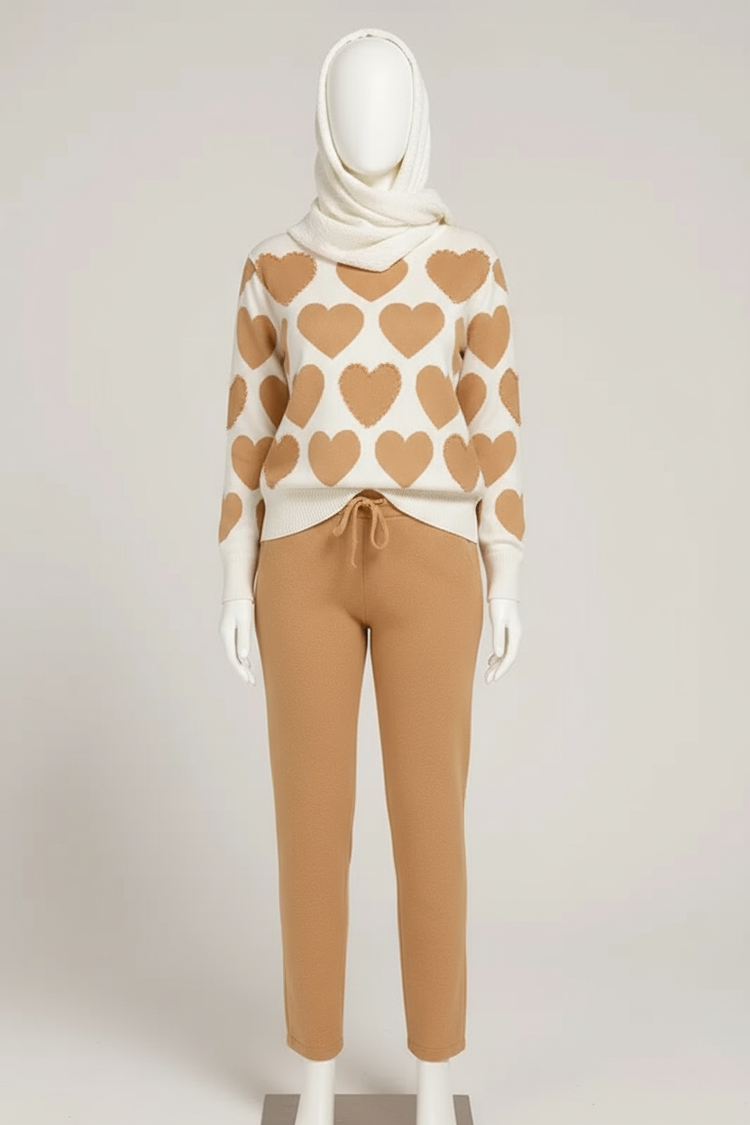 Soft Golden Hearts Pullover