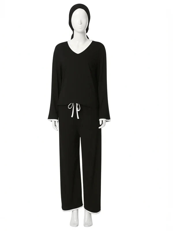 Black Palazzo Style Night Suit