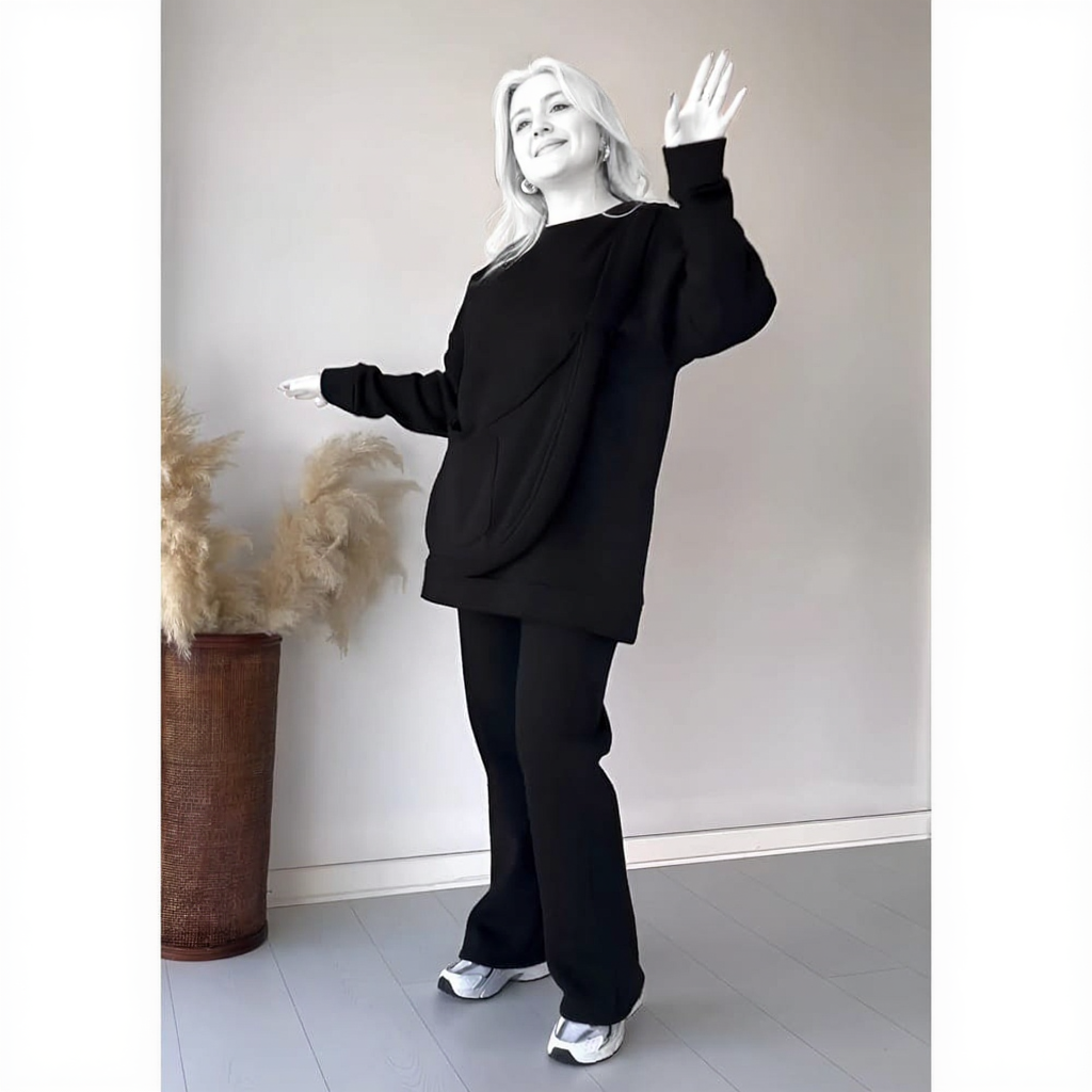 Winter Black Carryall Co-Ord Set + Bag