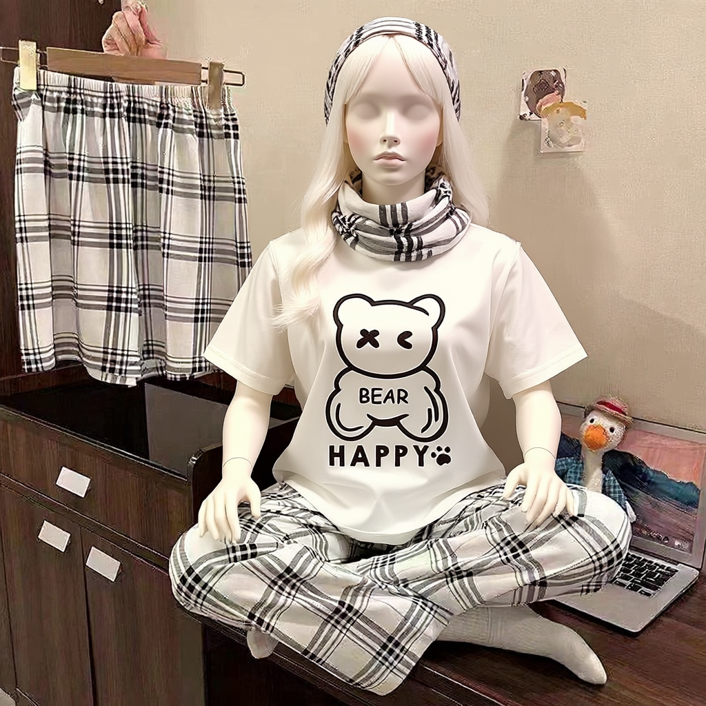 3 Piece Happy Bear Nightwear