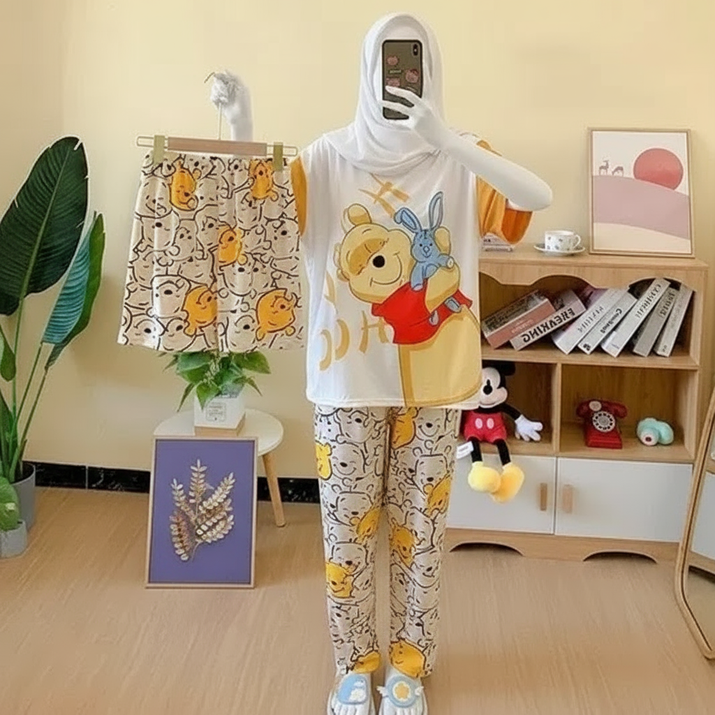 3 Piece Teddy Love Nightwear