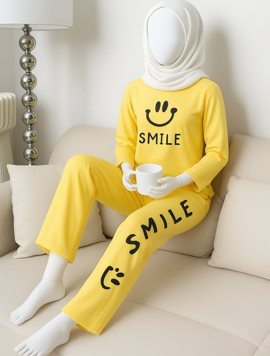 Smile Forever Printed Night Suit
