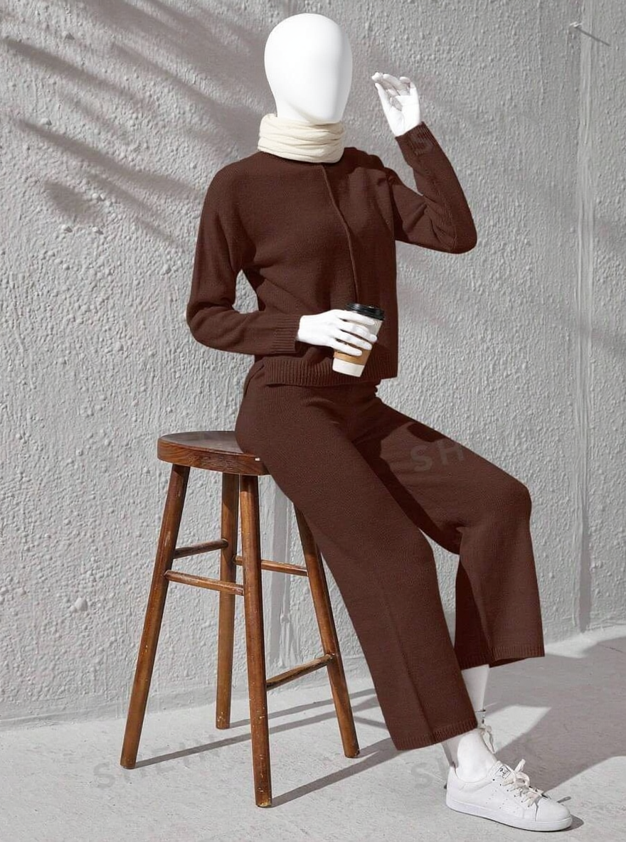 Winter Brown Basic 2 PC Co-Ord Set