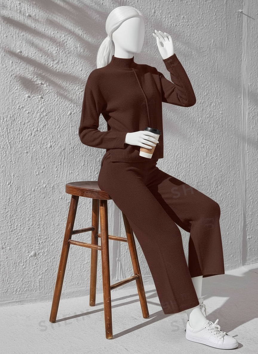 Winter Brown Basic 2 PC Co-Ord Set