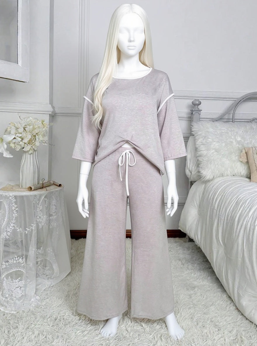Grey Palazzo Style Night Suit