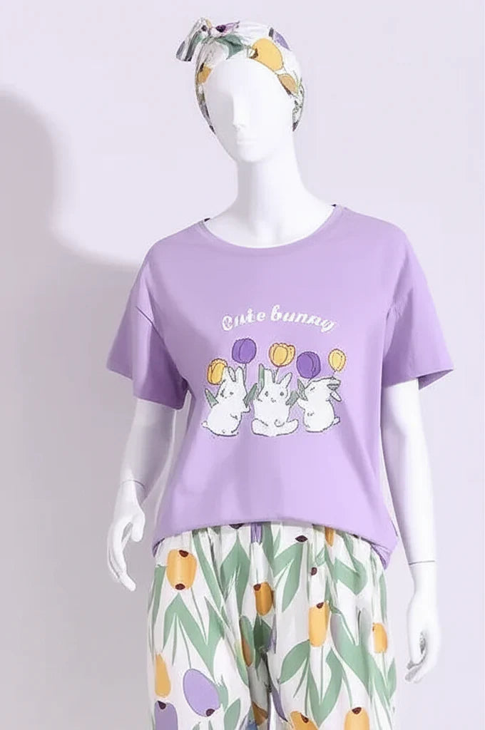 Cute Bunny Printed Night Suit