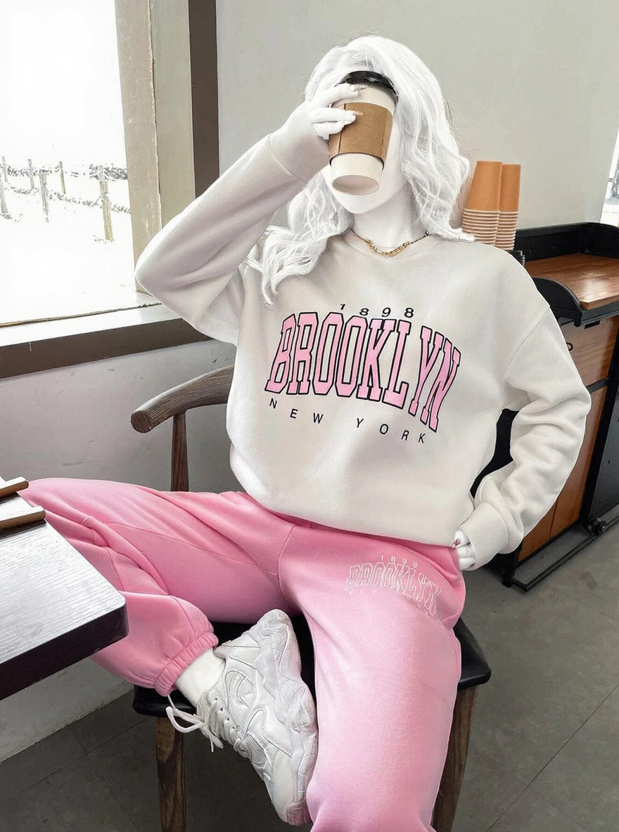 Winter Pink Brooklyn Printed Co-Ord Set For Women